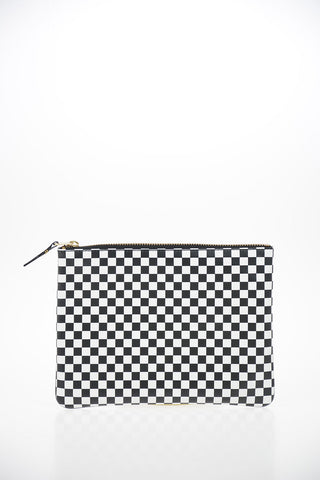 Leather Checked Pochette