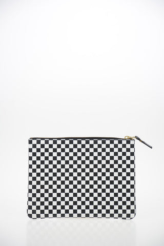 Leather Checked Pochette