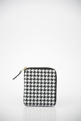Leather Houndstooth Wallet