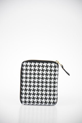 Leather Houndstooth Wallet
