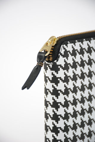 Leather Houndstooth Wallet