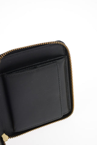 Leather Houndstooth Wallet