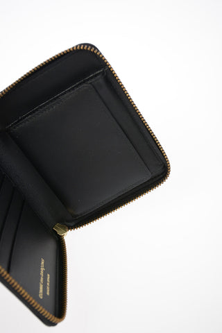 Leather Wallet with Golden Zip