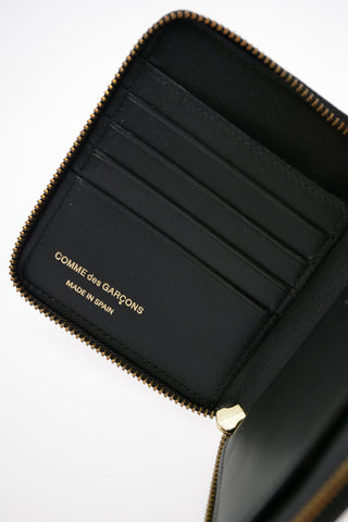 Leather Wallet with Golden Zip