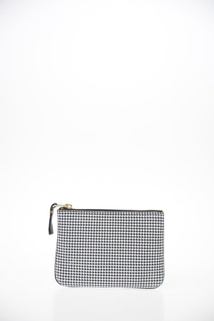Leather Houndstooth Pochette