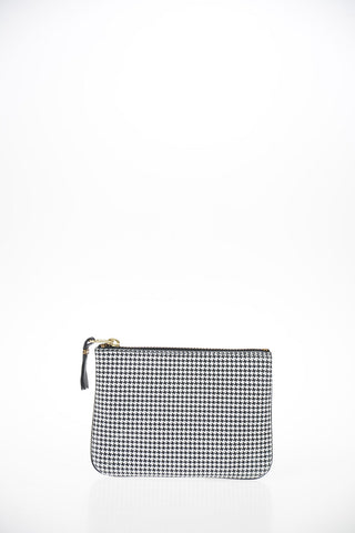 Leather Houndstooth Pochette