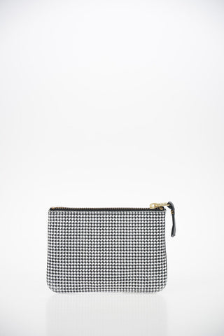 Leather Houndstooth Pochette