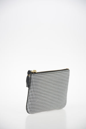 Leather Houndstooth Pochette