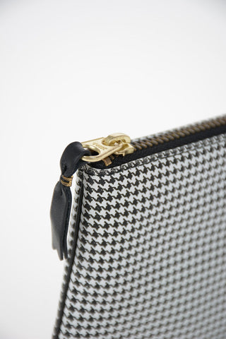 Leather Houndstooth Pochette