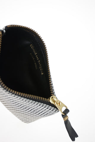 Leather Houndstooth Pochette