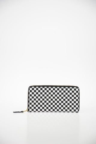 Leather Checked Card Holder