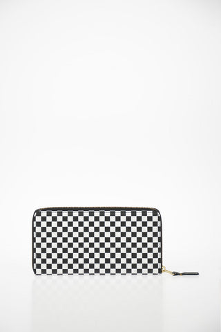 Leather Checked Card Holder