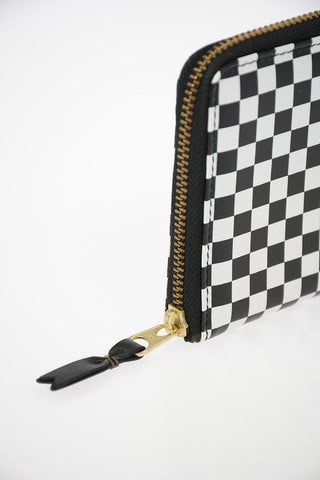 Leather Checked Card Holder