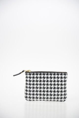 Leather Houndstooth Pochette