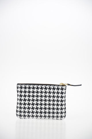 Leather Houndstooth Pochette
