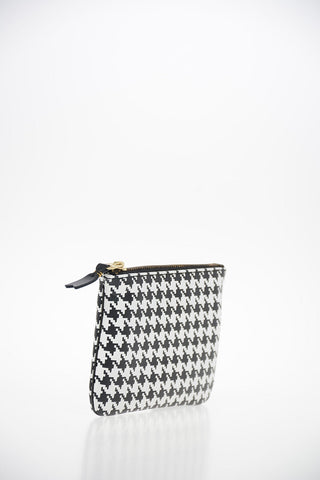Leather Houndstooth Pochette