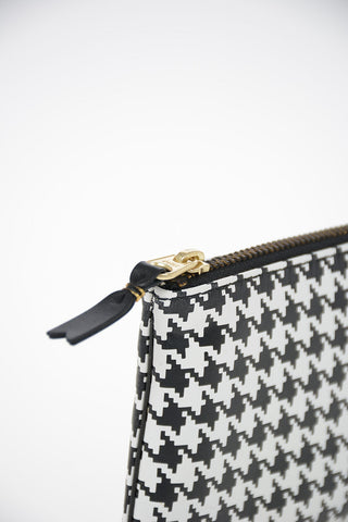 Leather Houndstooth Pochette