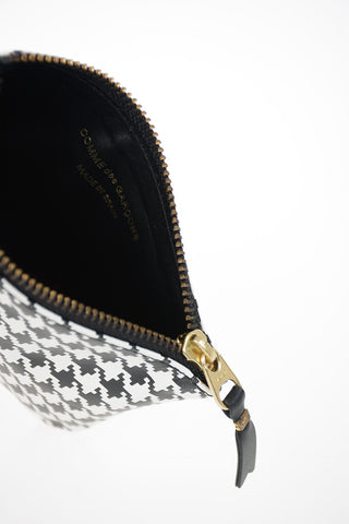 Leather Houndstooth Pochette