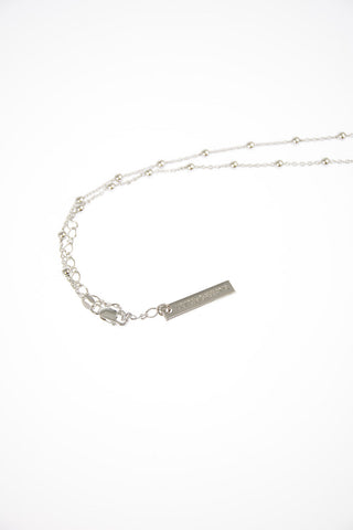 Silver Necklace with Crystal