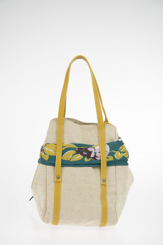 Canvas Handbag With Foulard