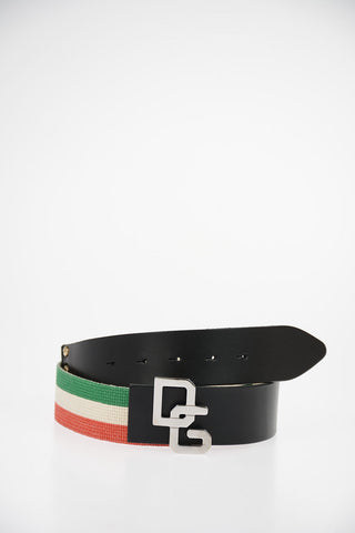 Italian Flag Fabric Belt