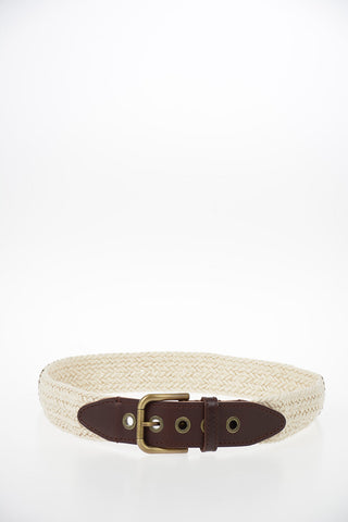 Leather and Fabric Belt