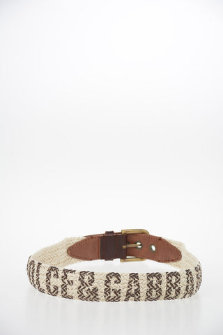 Leather and Fabric Belt