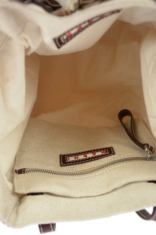 Canvas Handbag With Foulard