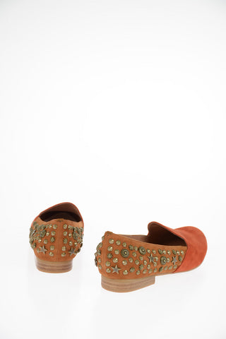 Suede Leather Studded Loafer
