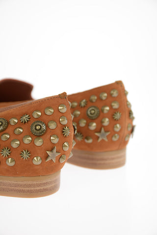 Suede Leather Studded Loafer