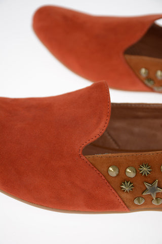 Suede Leather Studded Loafer