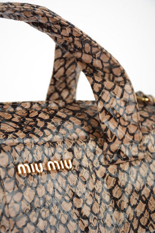Borsa a Mano in Pelle Stampata