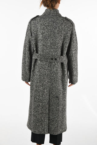 plain twill wool double breasted Chesterfield coat