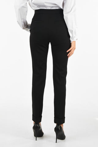 Pantaloni in Lana con Orlo con Risvolto