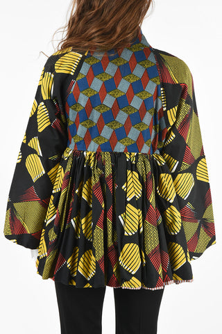 camicia cosacco fantasia astratta