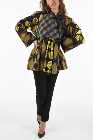 camicia cosacco fantasia astratta