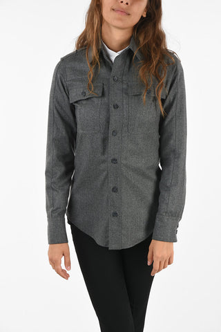 wool long sleeve military shirt