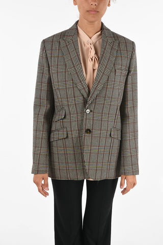 blazer Principe di galles in lana
