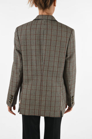 blazer Principe di galles in lana