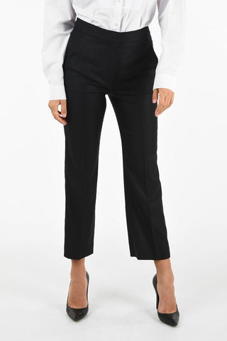 wool regular fit capri pants