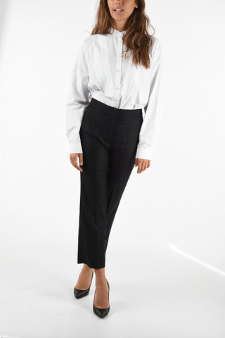 wool regular fit capri pants