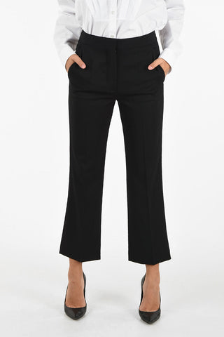 pantalone bootcut in lana