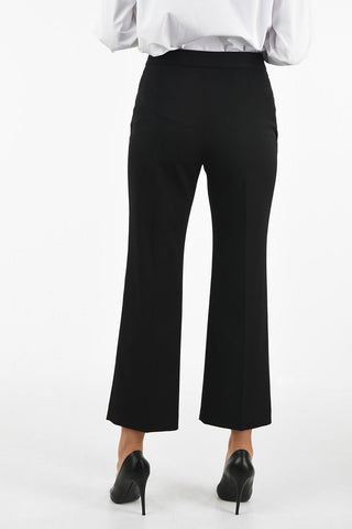 pantalone bootcut in lana