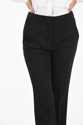 pantalone bootcut in lana