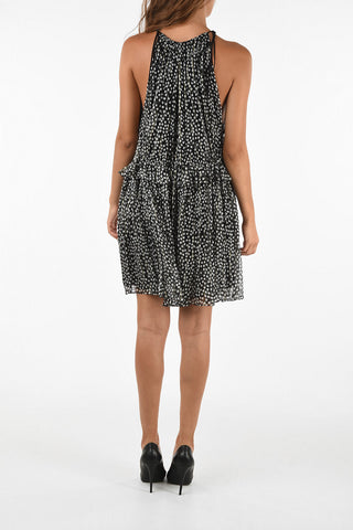 sleeveless polka dots sun dress