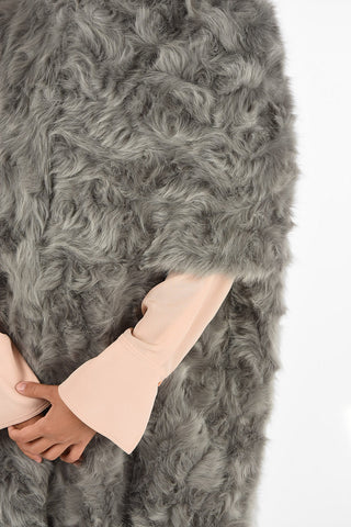 faux fur cape