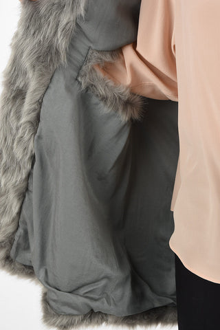 faux fur cape