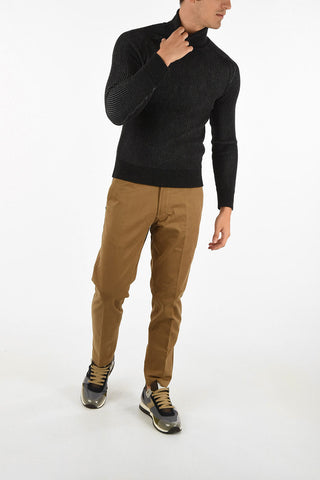 ribbed turtle-neck sweater