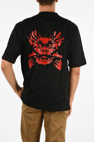 crew-neck t-shirt with Print on the Back