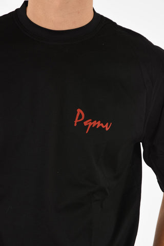 crew-neck t-shirt with Print on the Back